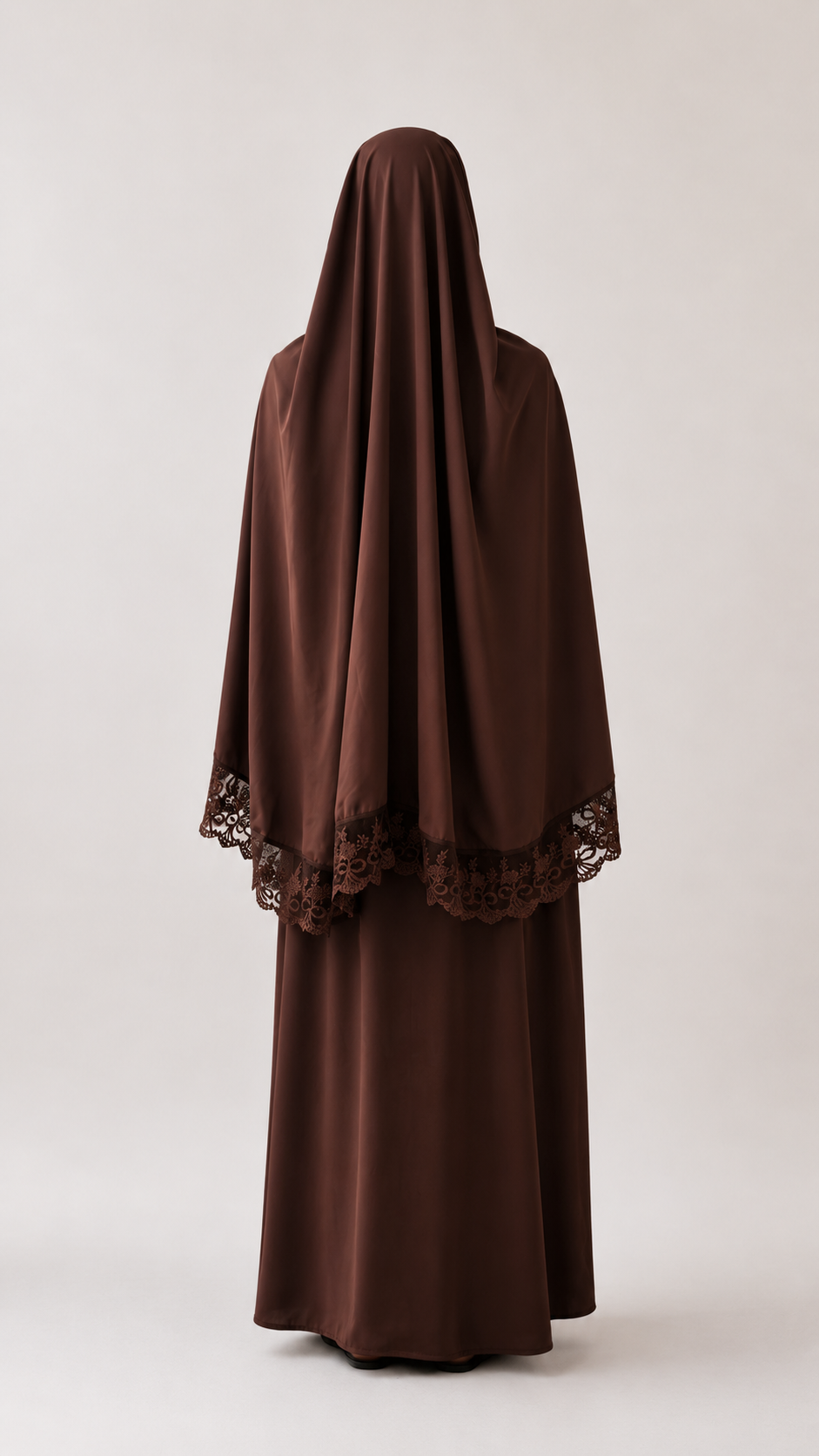 Ensemble Khimar & Abaya avec dentelle
