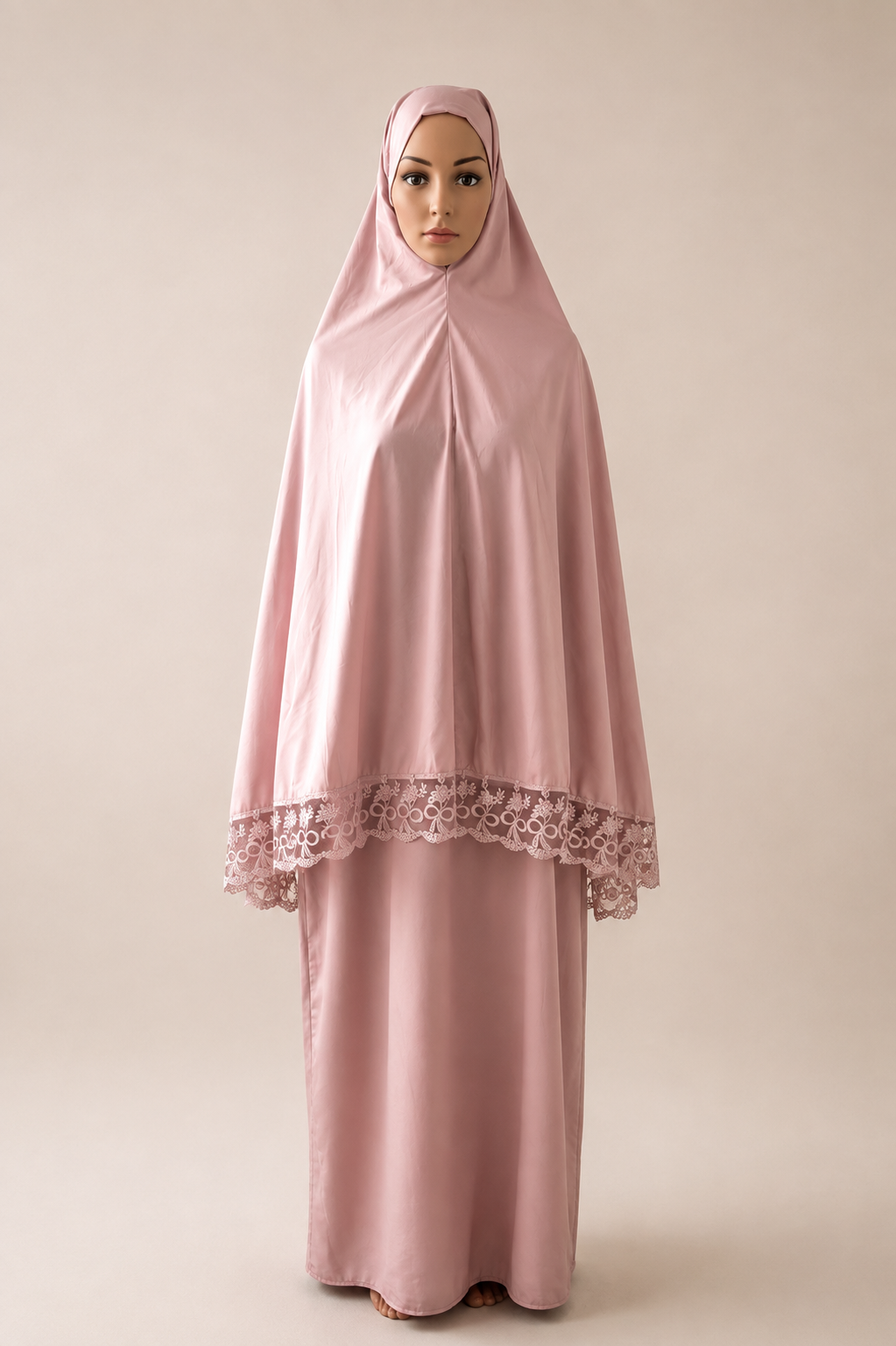 Ensemble Khimar & Abaya avec dentelle