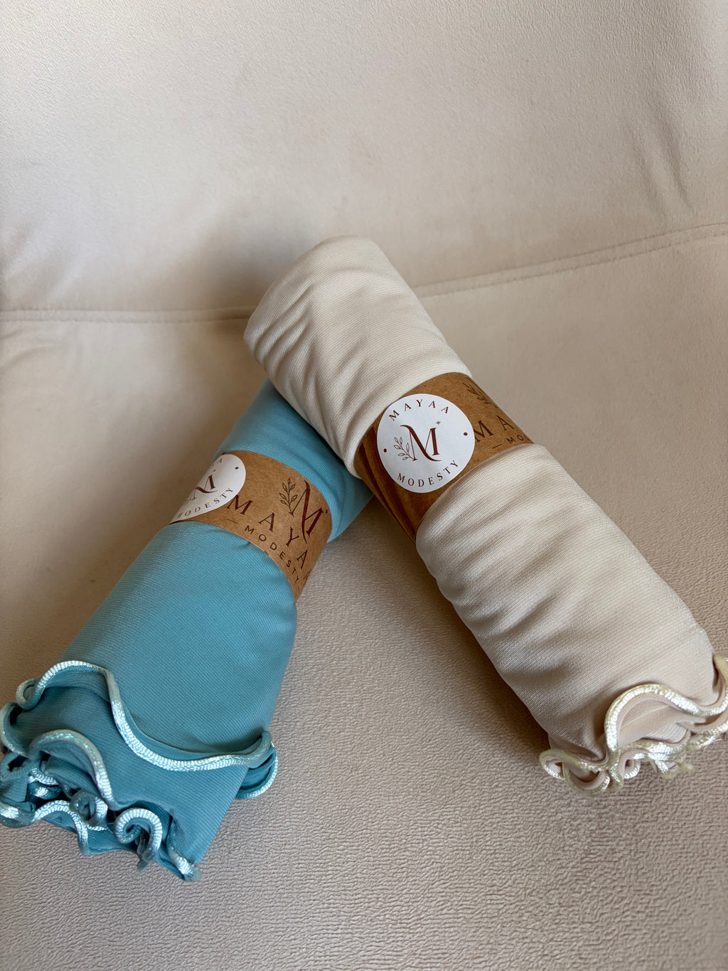 Hijab Jersey Premium avec bord ondulés