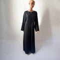 Abaya noire boutonnée
